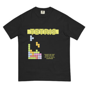 Tetris: Schweres textilgefärbtes Unisex-T-Shirt